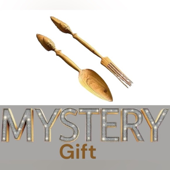 💎𝅺VINTAGE Hand  Carved African Tribal Art Fork And Spoon - Picture 13 of 16